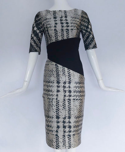 Helena houndstooth print dress