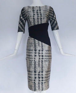 Helena houndstooth print dress