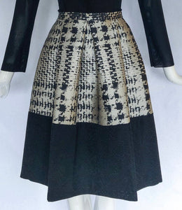 Helena Houndstooth Pleated Skirt